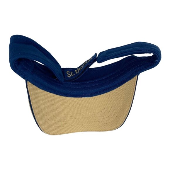 ST.‎ Thomas U.S. Virgin Islands USVL Blue Beige Visor Hat Men's Adjustable Cap - Picture 5 of 7